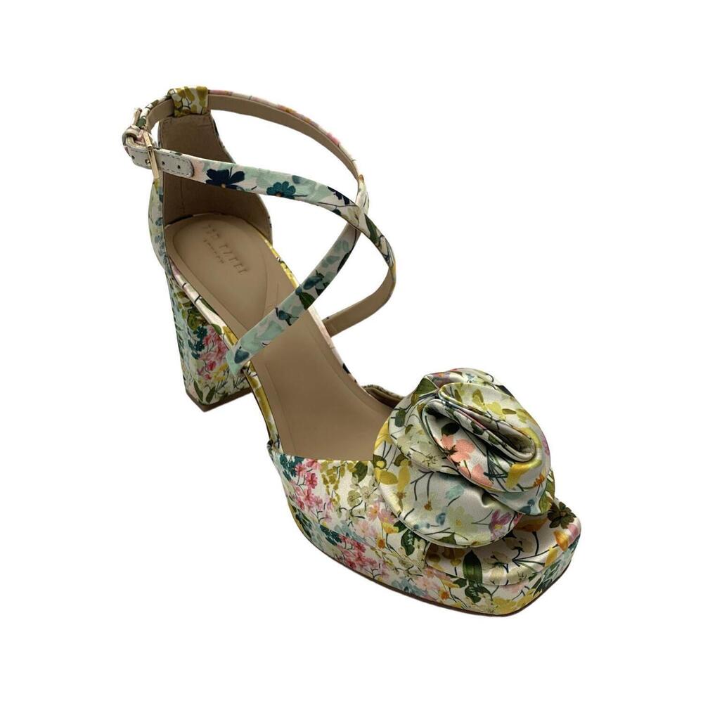 Ted Baker Women's Maddy Sandal Heels Multicolor Floral Print - Medium